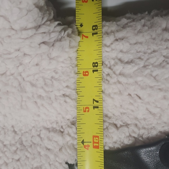 Blank NYC Sherpa Moto Jacket Size XS Faux Leather Details High Neck Pockets - Picture 15 of 16